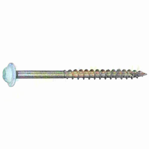 Saberdrive Wood Screw, #9, 2-1/2 in, White Steel Flange Round Head Torx Drive, 87 PK 54085 - main
